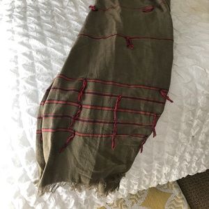 Madewell army green scarf